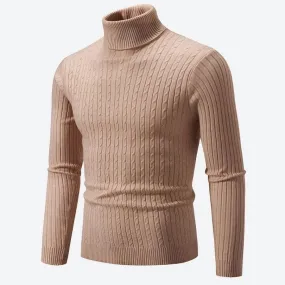 Quality Ribbed Knit Turtleneck Sweaters