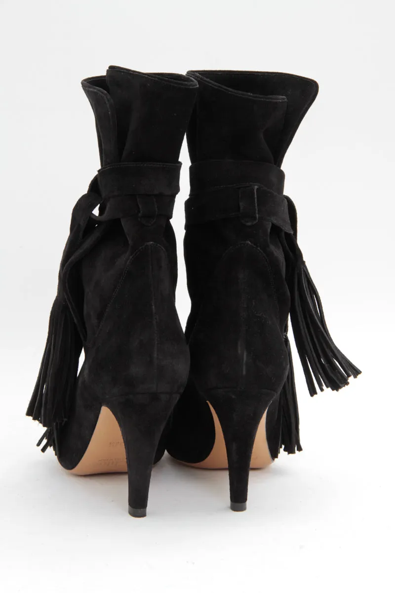 SUEDE TASSEL BOOTS