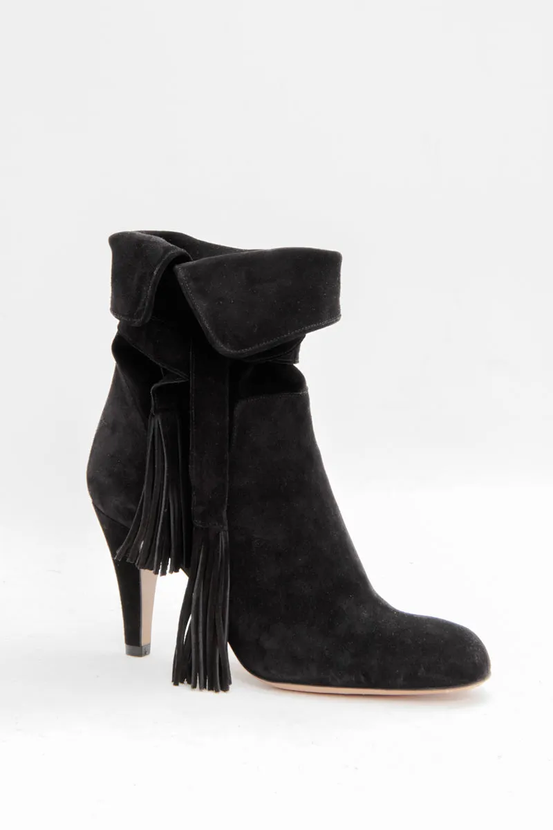 SUEDE TASSEL BOOTS