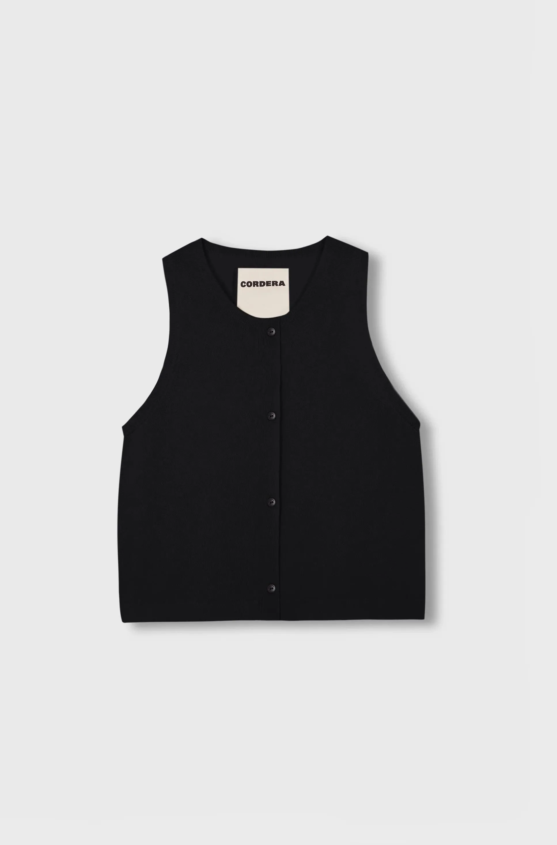 Viscose Waistcoat, Black