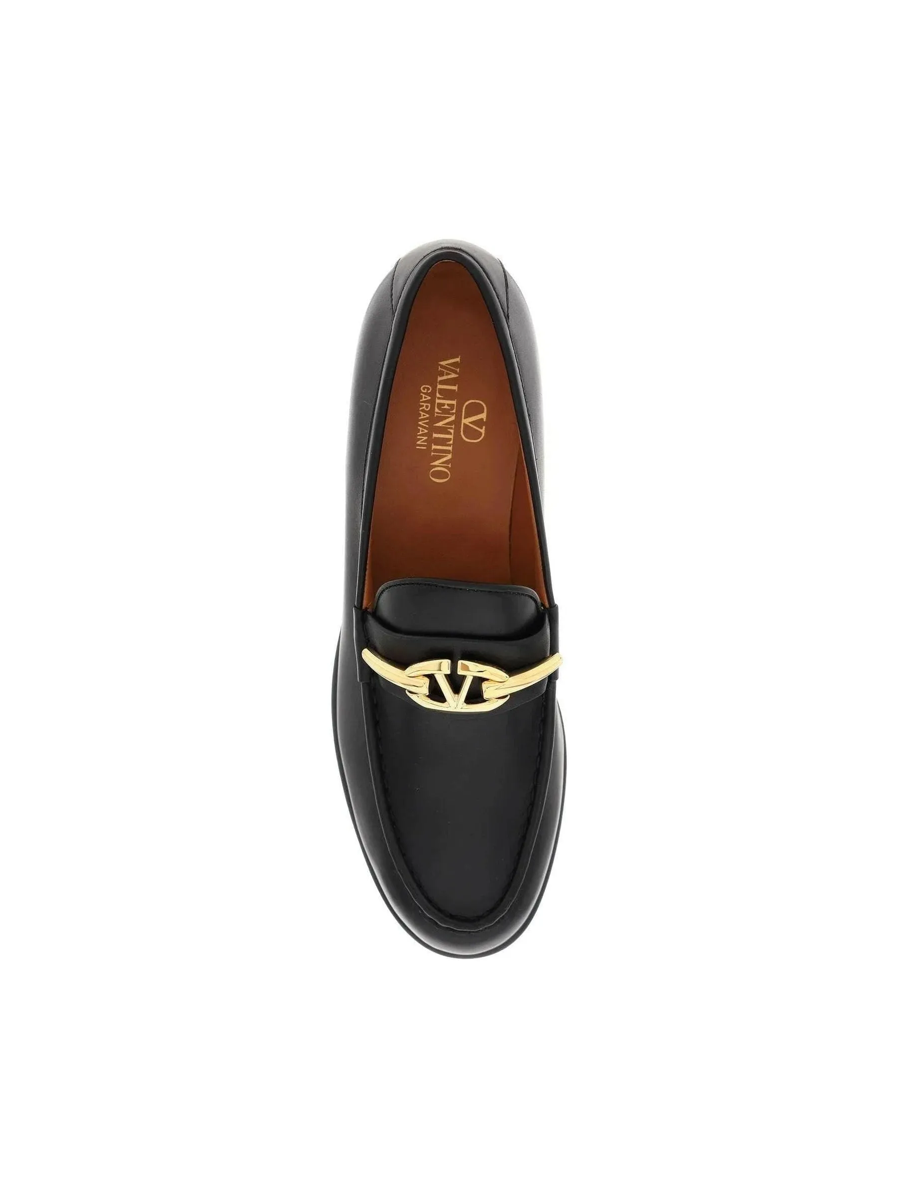 VLogo Signature Leather Loafers