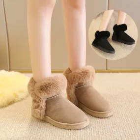 Warm Slip On Fluffy Platform Fleece Ankle Boots