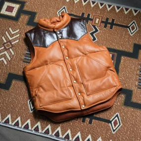 Y'2 LEATHER Steer Oil & Horsehide Down Vest