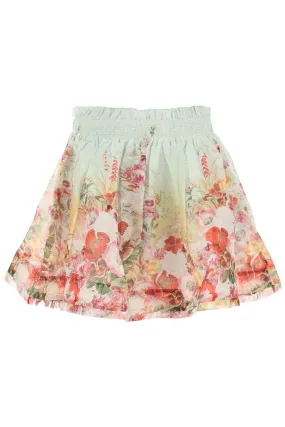 Zimmermann wonderland linen silk mini skirt